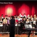Screenshot of students performing song at concert