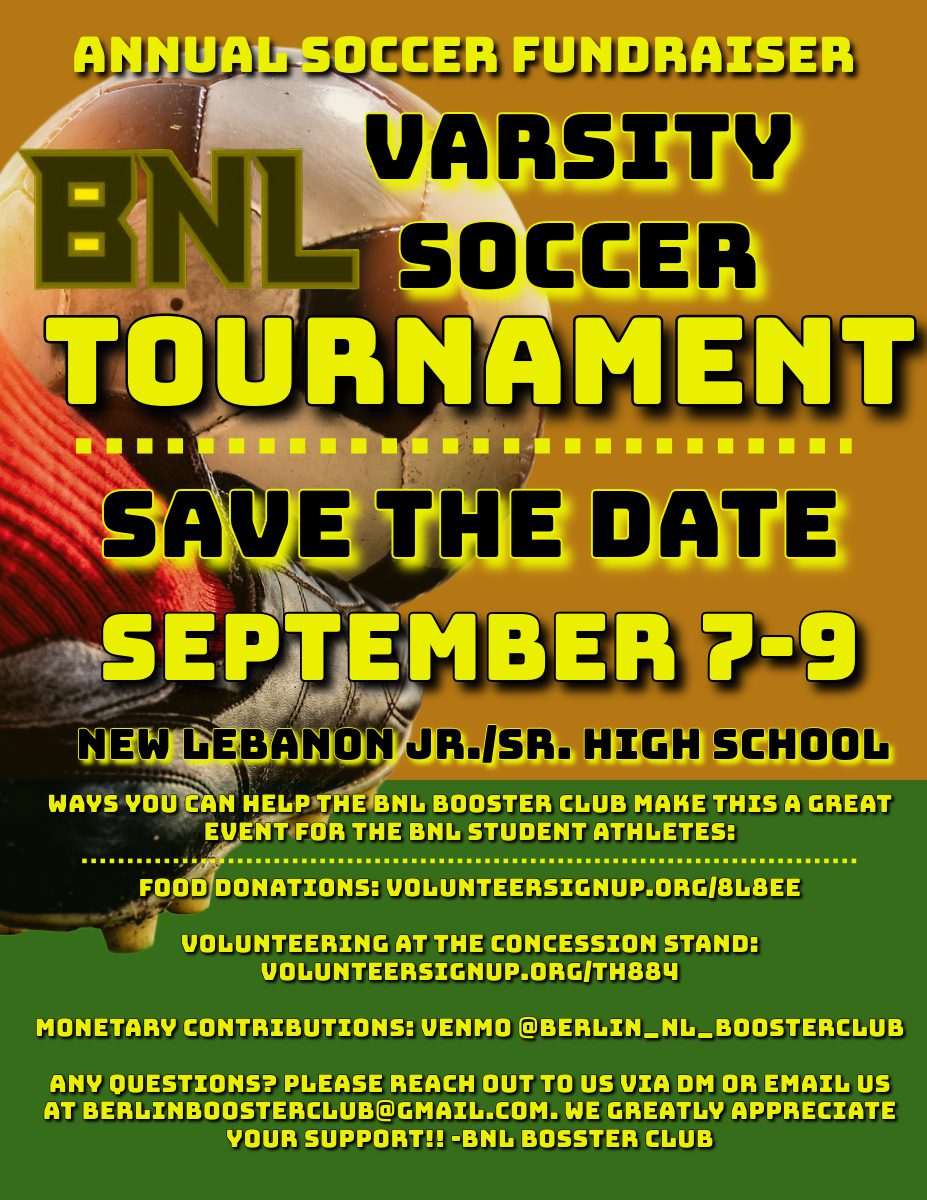 Bnl 2023 soccer tournament schedule new lebanon csd