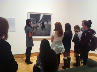 Students view art at Williams College of Art