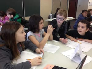 Students working in group