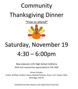 flyer with turkey on it details menu