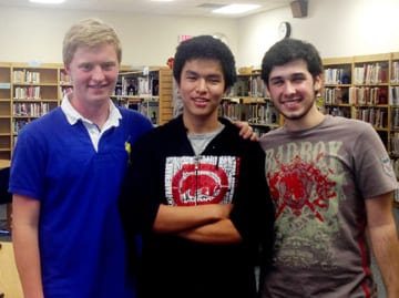 International students Martin, Khanh and Diego
