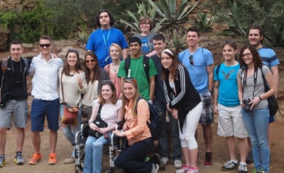 The students in Barcelona's Park Guell