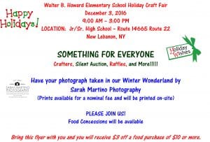 craft fair flyer with information