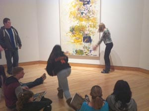 Students inside Williams College of Art