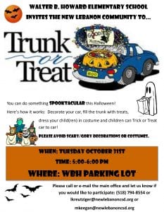 flyer with car on it for Trun or Treat