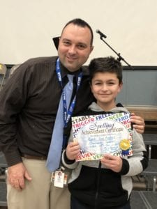 photo of student with principal