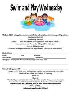 flyer with kids swimming