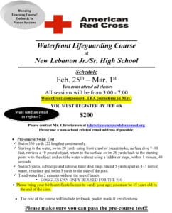flyer with red cross logo