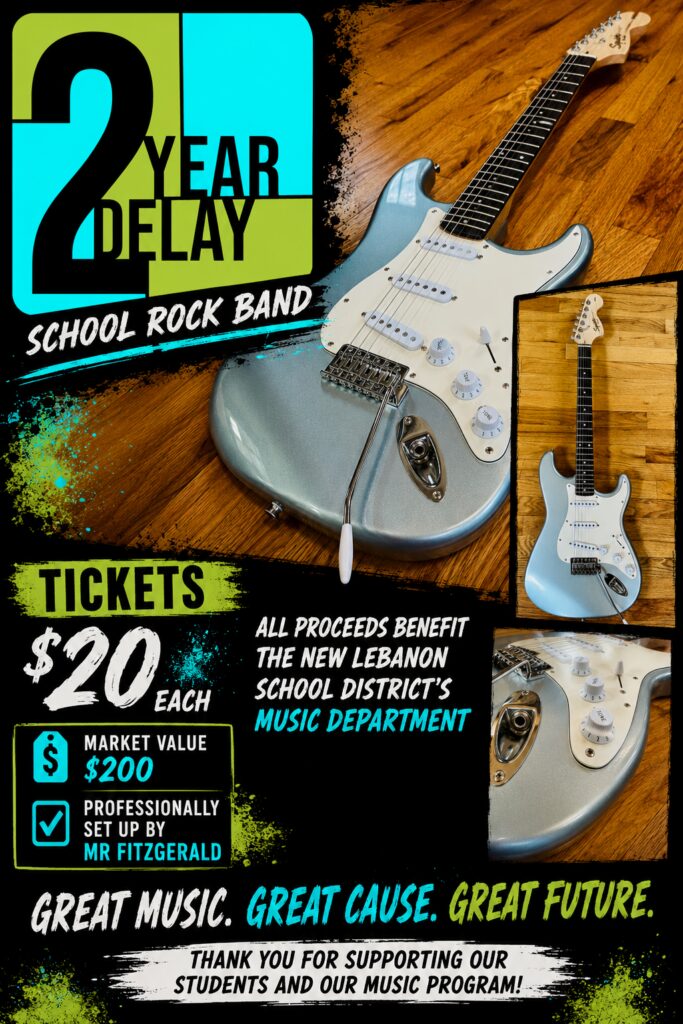 Music Raffle Fun Guitar Raffle to Benefit the Music Department | New Lebanon CSD