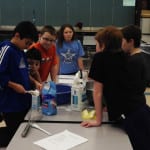 WBH students mix ingredients for cookies
