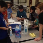 WBH students mix ingredients for cookies