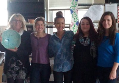 High School Art Teacher Ms. Donna Brooks and her Art Club students